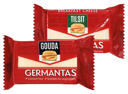 GERMANTO sūris GOUDA; TILSIT*, 2 rūšių