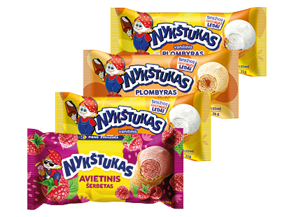 Šerbetas; plombyras puodelyje NYKŠTUKAS*, 3 rūšių