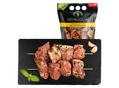 Kiaulienos sprandinės šašlykas su česnakais KREKENAVOS GRYNUOLIAI*
