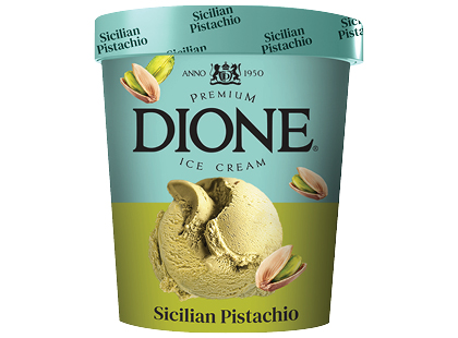 Sicilijos pistacijų valgomieji ledai indelyje DIONE*