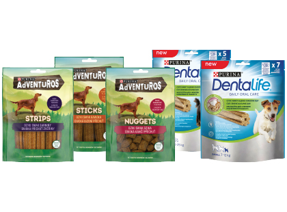 Šunų skanėstams PURINA DENTALIFE ir ADVENTUROS*