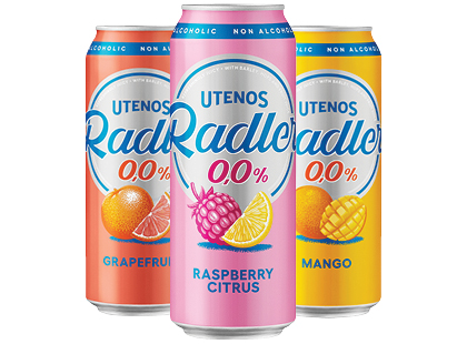 Nealkoholinis UTENOS alaus kokteilis RADLER*