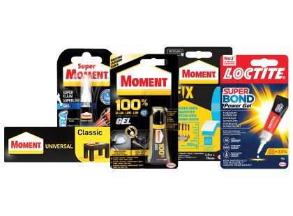 Klijams, lipniosioms juostoms MOMENT ir LOCTITE*