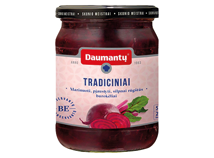 DAUMANTŲ TRADICINIAI pjaustyti marinuoti burokėliai*