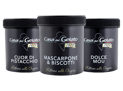 Valgomieji grietininiai ledai indelyje CASA DEL GELATO*
