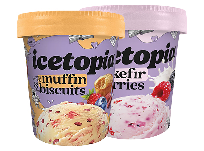 Grietininiai valgomieji ledai indelyje ICETOPIA*