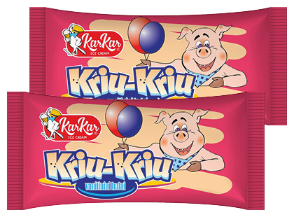 Valgomieji KAR KAR vaniliniai ledai vaflyje KRIU-KRIU*