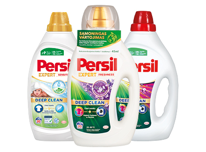 Skalbiamasis gelis PERSIL DEEP CLEAN*, 3 rūšių, 1 but. (20–22 skalb.)