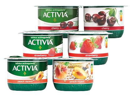 Valgomasis jogurtas ACTIVIA*, 3 rūšių, 2,6–2,9 % rieb.