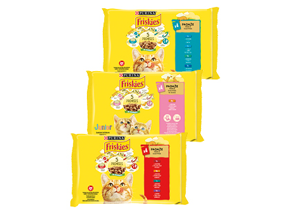Konservuotas kačių ėdalas PURINA FRISKIES*, 3 rūšių