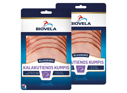 Virtas pjaustytas kalakutienos kumpis BIOVELA*
