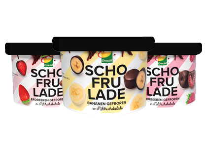 Šaldyti vaisiai; uogos šokolade SCHO FRU LADE*
