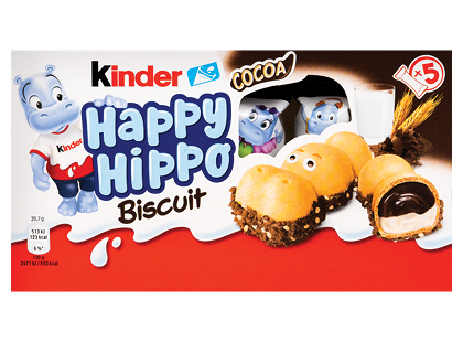 Vafliniai batonėliai KINDER HIPPO su kakavos skonio įdaru*