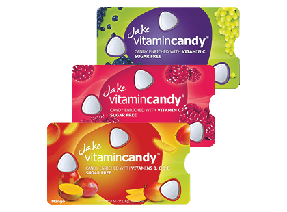Becukrės pastilės JAKE VITAMINCANDY*