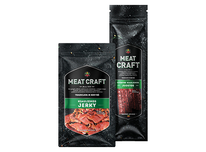 Džiovinta; vytinta kiauliena MEAT CRAFT*, 2 rūšių