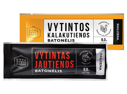 Vytintas jautienos; kalakutienos batonėlis DORA*