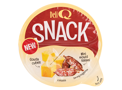 Gaudos kubeliai su saliamio dešrelėmis DELI Q SNACK*