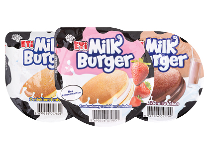 Pyragėlis su įdaru MILK BURGER*