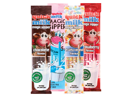 Skoniniai šiaudeliai pienui QUICK MILK*