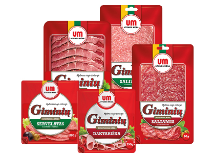 Pjaustytiems UTENOS MĖSOS GIMINIŲ gaminiams*