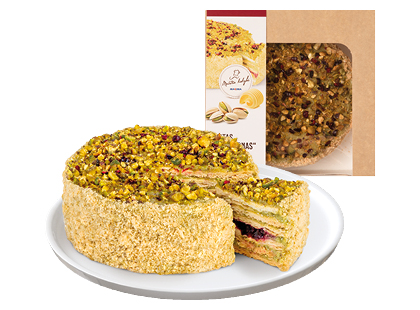 Tortas NAPOLEONAS su pistacijų kremu*