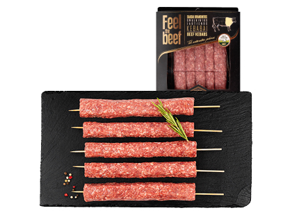 Sausai brandintos smulkintos jautienos kebabai FEEL THE BEEF*