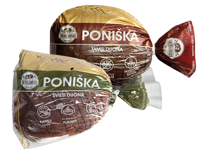 Šviesi; tamsi raikyta PONIŠKA duona be pridėtinių mielių*