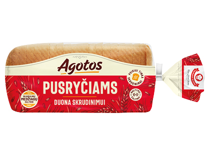 Raikyta AGOTOS PUSRYČIAMS duona, skirta skrudinimui*