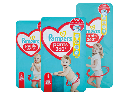 Sauskelnės-kelnaitės PAMPERS PANTS*, 3 rūšių, 4; 5; 6 dydžiai