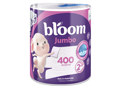 Popieriniai rankšluosčiai BLOOM JUMBO, 2 sluoksnių