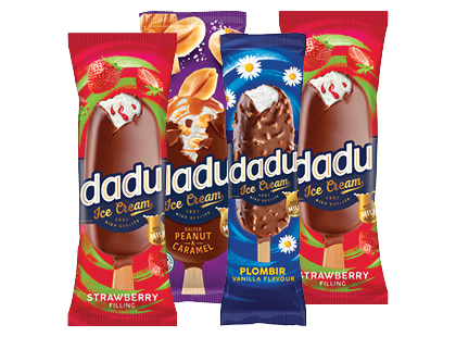 Valgomieji ledai; plombyras ant pagaliuko DADU*