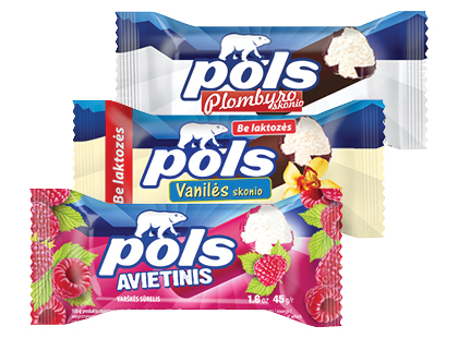 Glaistytas varškės sūrelis POLS*, 3 rūšių