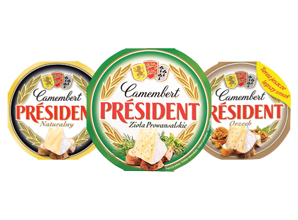 Kamamberas PRESIDENT*, 3 rūšių