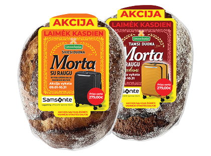 LIETUVOS KEPĖJO šviesi; tamsi MORTOS duona su raugu*
