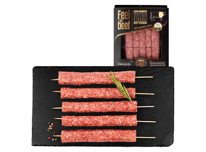 Sausai brandinti smulkinti jautienos kebabai FEEL THE BEEF*