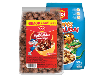Kakaviniai javainiai; sausi pusryčiai OHO!*