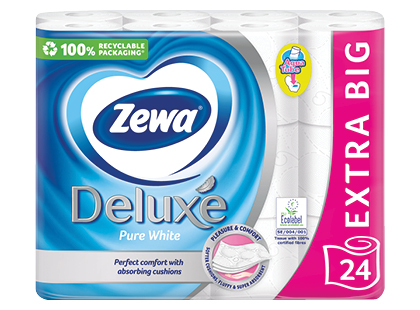 Tualetinis popierius ZEWA DELUXE*, 3 sluoksnių