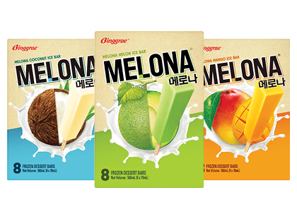 Valgomieji ledai ant pagaliuko MELONA BINGGRAE*, 3 rūšių