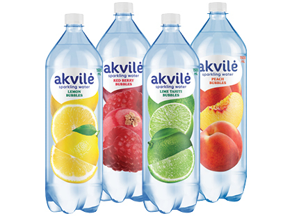 Lengvai gazuotas stalo vanduo su skoniu AKVILĖ*