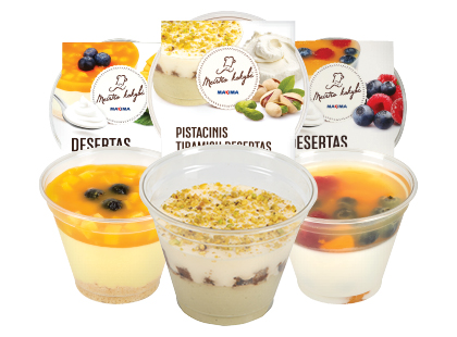 Pistacinis tiramisu; su uogomis; mangais; jogurtinis desertas*