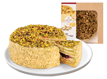Tortas NAPOLEONAS su pistacijų kremu*