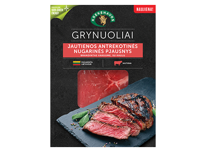 Sausai brand. jaut. antrekoto pjausnys su kaulu KREKENAVOS GRYNUOLIAI*