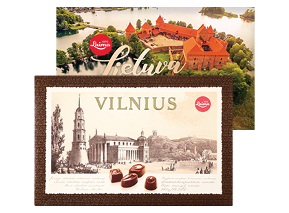 Juodojo šokolado saldainių rinkinys LAIMA VILNIUS; LIETUVA*