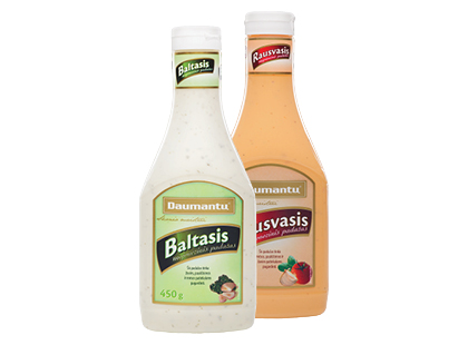 BALTASIS; RAUSVASIS majonezinis DAUMANTŲ padažas*