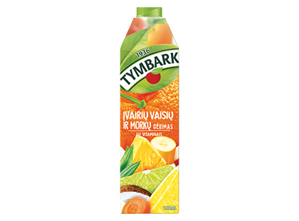 Įvairių vaisių ir morkų sulčių gėrimas su vitaminais TYMBARK*